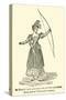 An English Lady Practising with the Bow and Arrow, Early Part of Nineteenth Century-null-Stretched Canvas