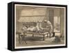 An English Resident's Bedroom, He Relexes While His Feet are Attended To-Captain G.f. Atkinson-Framed Stretched Canvas