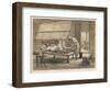 An English Resident's Bedroom, He Relexes While His Feet are Attended To-Captain G.f. Atkinson-Framed Art Print