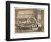 An English Resident's Bedroom, He Relexes While His Feet are Attended To-Captain G.f. Atkinson-Framed Art Print