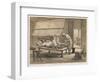 An English Resident's Bedroom, He Relexes While His Feet are Attended To-Captain G.f. Atkinson-Framed Art Print