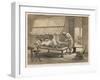 An English Resident's Bedroom, He Relexes While His Feet are Attended To-Captain G.f. Atkinson-Framed Art Print