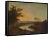 'An English River at Sunset, in the distance the Welsh hills', c1760, (1938)-Richard Wilson-Framed Stretched Canvas