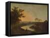 'An English River at Sunset, in the distance the Welsh hills', c1760, (1938)-Richard Wilson-Framed Stretched Canvas