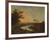 'An English River at Sunset, in the distance the Welsh hills', c1760, (1938)-Richard Wilson-Framed Giclee Print