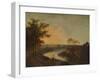 'An English River at Sunset, in the distance the Welsh hills', c1760, (1938)-Richard Wilson-Framed Giclee Print