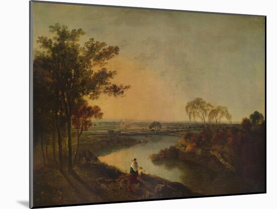 'An English River at Sunset, in the distance the Welsh hills', c1760, (1938)-Richard Wilson-Mounted Giclee Print