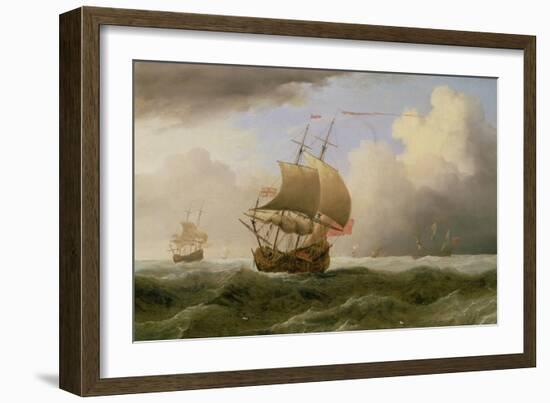 An English Ship Close-Hauled in a Strong Breeze-Willem van de Velde-Framed Giclee Print