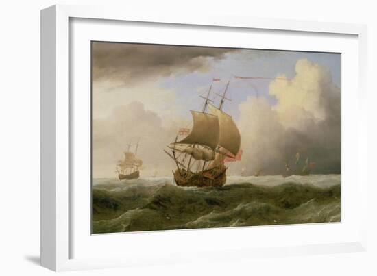 An English Ship Close-Hauled in a Strong Breeze-Willem van de Velde-Framed Giclee Print