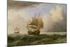 An English Ship Close-Hauled in a Strong Breeze-Willem van de Velde-Mounted Giclee Print