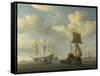 An English Vessel and Dutch Ships Becalmed, C. 1660-Willem Van De Velde The Younger-Framed Stretched Canvas