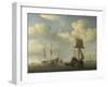 An English Vessel and Dutch Ships Becalmed, C. 1660-Willem Van De Velde The Younger-Framed Giclee Print