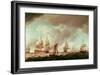 An English Vice-Admiral of the Red and His Squadron at Sea, C.1750-59-Charles Brooking-Framed Giclee Print