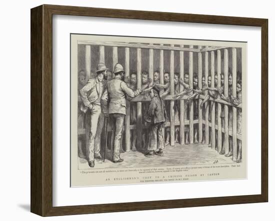 An Englishman's Visit to a Chinese Prison at Canton-null-Framed Giclee Print