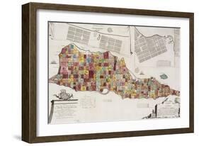 An engraved map of St Croix (Santa Cruz), 1754-null-Framed Giclee Print