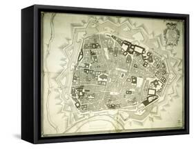 An Engraved Plan of Vienna, 1770-Joseph Anton Nagel-Framed Stretched Canvas