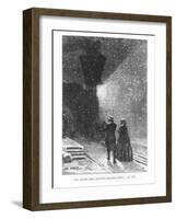 An Enormous Shadow, Preceded by a Bright Light, Illustration from "Around the World in Eighty Days"-L Bennet-Framed Giclee Print