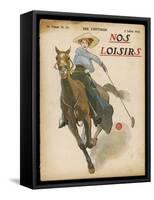 An Enthusiastic Lady Polo Player-null-Framed Stretched Canvas