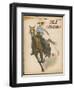 An Enthusiastic Lady Polo Player-null-Framed Photographic Print