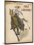 An Enthusiastic Lady Polo Player-null-Mounted Photographic Print