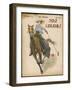 An Enthusiastic Lady Polo Player-null-Framed Photographic Print