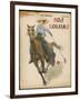 An Enthusiastic Lady Polo Player-null-Framed Photographic Print