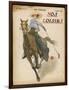 An Enthusiastic Lady Polo Player-null-Framed Photographic Print