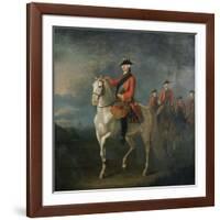 An Equestrian Portrait of King George III, Wearing the Order of the Garter-David Morier-Framed Giclee Print