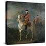 An Equestrian Portrait of King George III, Wearing the Order of the Garter-David Morier-Stretched Canvas