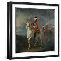 An Equestrian Portrait of King George III, Wearing the Order of the Garter-David Morier-Framed Giclee Print