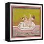 An Erotic Scene by the Edge of a River, C.1900 (Gouache and Gold on Paper.)-null-Framed Stretched Canvas