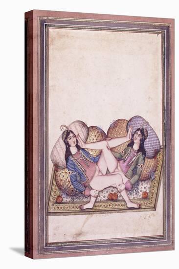 An Erotic Scene, Mid 19th Century-null-Stretched Canvas