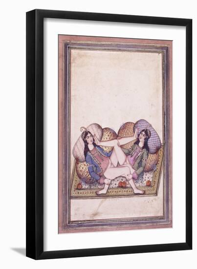 An Erotic Scene, Mid 19th Century-null-Framed Premium Giclee Print