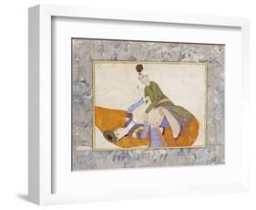 An Erotic Scene, Signed by Abdullah Bokhari Turkey, 1744-5 AD-Abdullah Bokhari-Framed Giclee Print