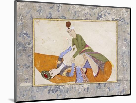 An Erotic Scene, Signed by Abdullah Bokhari Turkey, 1744-5 AD-Abdullah Bokhari-Mounted Giclee Print