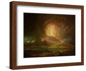 An Eruption of Vesuvius, Seen from Portici, circa 1774-6-Joseph Wright of Derby-Framed Giclee Print