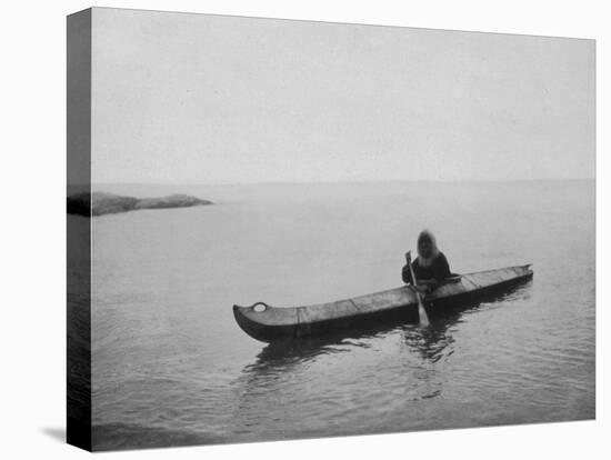 An Eskimo of Alaska in His Kayak-Hogg-Stretched Canvas