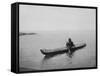 An Eskimo of Alaska in His Kayak-Hogg-Framed Stretched Canvas