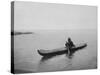 An Eskimo of Alaska in His Kayak-Hogg-Stretched Canvas