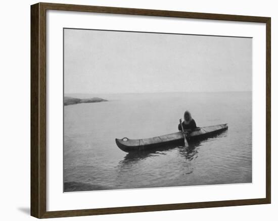 An Eskimo of Alaska in His Kayak-Hogg-Framed Photographic Print