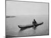 An Eskimo of Alaska in His Kayak-Hogg-Mounted Photographic Print