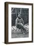An Eskimo resting on his sledge, 1912-Pierre Petit-Framed Photographic Print