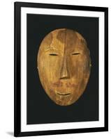 An Eskimo Wood Face Mask from Northern Alaska-null-Framed Giclee Print