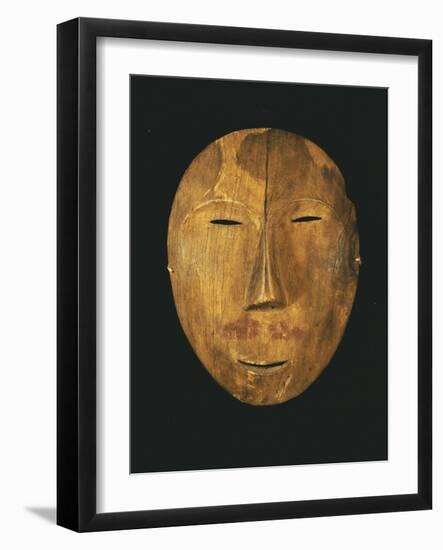 An Eskimo Wood Face Mask from Northern Alaska-null-Framed Giclee Print