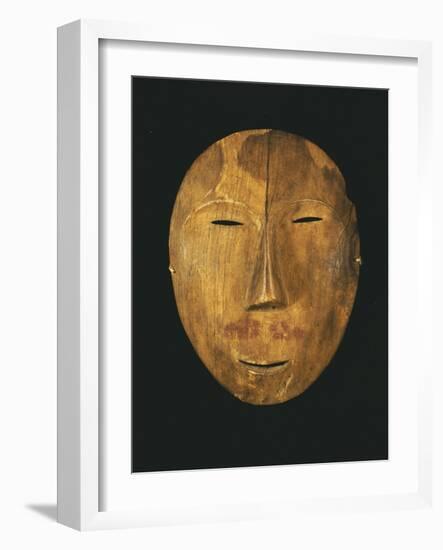 An Eskimo Wood Face Mask from Northern Alaska-null-Framed Giclee Print