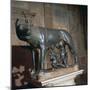 An Etruscan statue, The Capitoline Wolf. Artist: Unknown-Antonio Del Pollaiuolo-Mounted Giclee Print