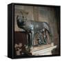 An Etruscan statue, The Capitoline Wolf. Artist: Unknown-Antonio Del Pollaiuolo-Framed Stretched Canvas