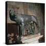 An Etruscan statue, The Capitoline Wolf. Artist: Unknown-Antonio Del Pollaiuolo-Stretched Canvas