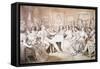 An Evening at Baron Von Spaun's: Schubert at the Piano Among His Friends-Moritz Ludwig von Schwind-Framed Stretched Canvas