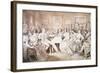 An Evening at Baron Von Spaun's: Schubert at the Piano Among His Friends-Moritz Ludwig von Schwind-Framed Giclee Print